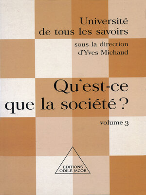 cover image of Qu'est-ce que la société ?